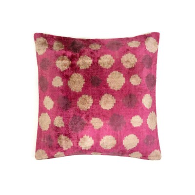  - Cushions - Dotty Silk Velvet Ikat Cushion