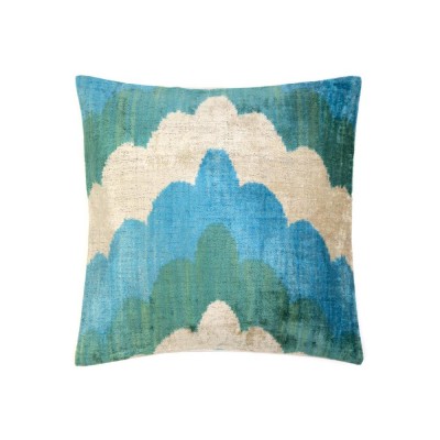  - Cushions - Bosporus Silk Velvet Ikat Cushion