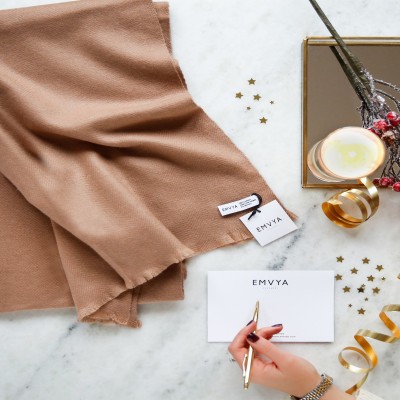  - Scarves - Camel Chevron Scarf
100% Cashmere