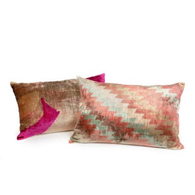  - Cushions - Ziggy Silk Velvet Ikat Cushion