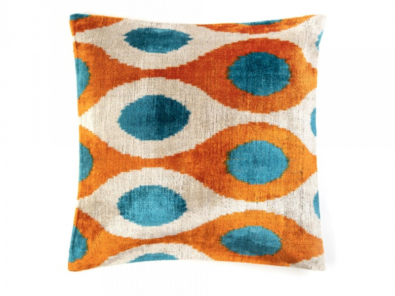  - Cushions - Bohemian Silk Velvet Ikat Cushion