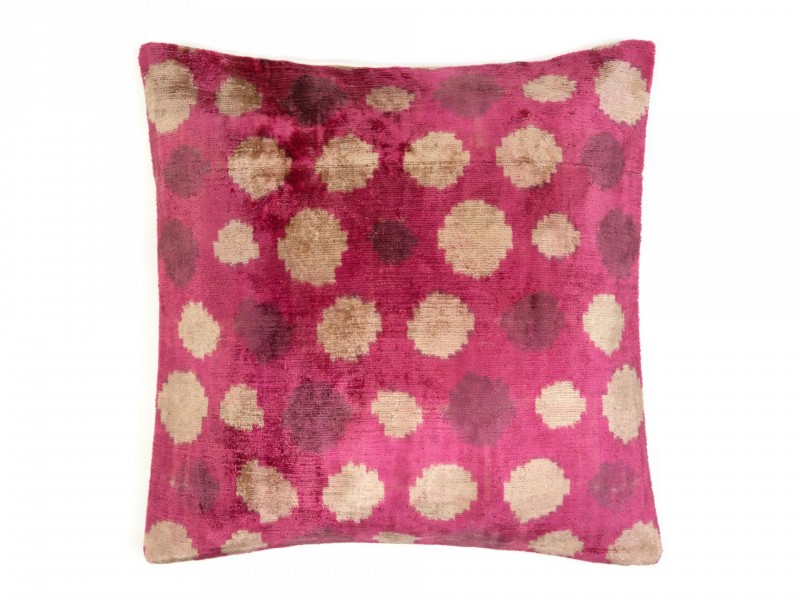  - Cushions - Dotty Silk Velvet Ikat Cushion