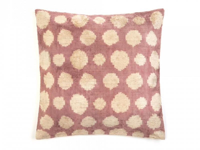  - Cushions - Dotty Silk Velvet Ikat Cushion