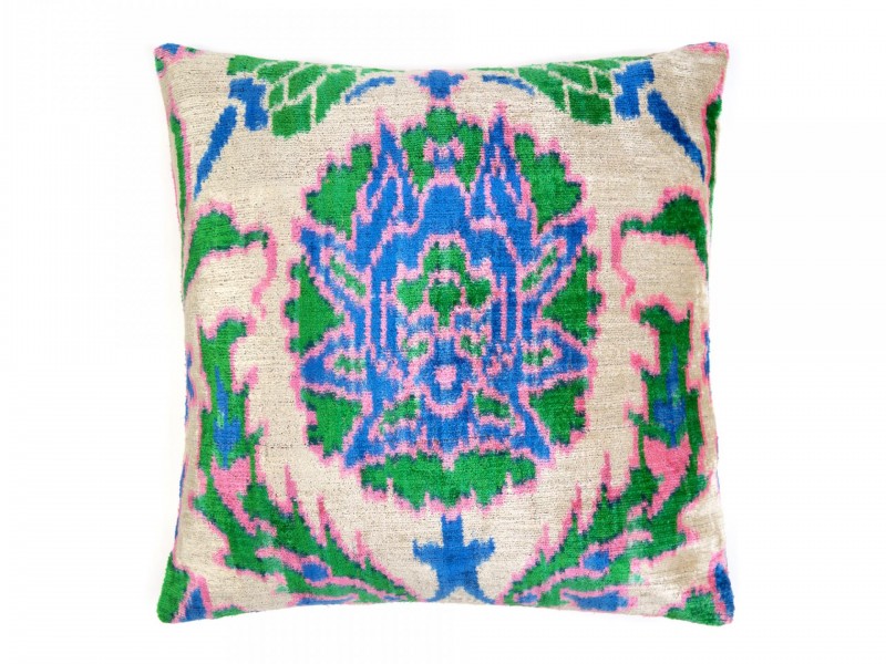  - Cushions - Ottoman Silk Velvet Ikat Cushion