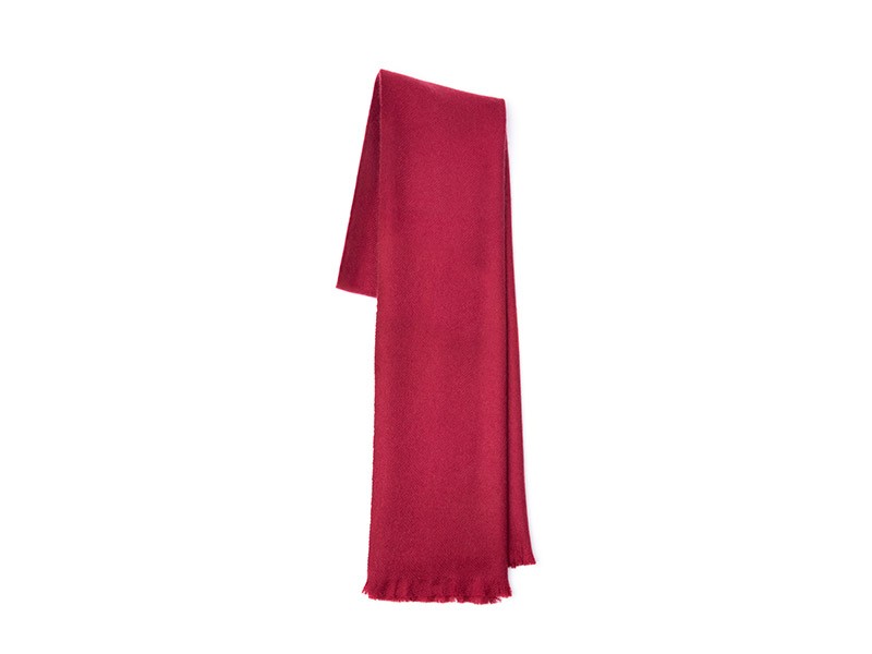  - Scarves - Warm Burgundy Chevron Scarf
100% Cashmere