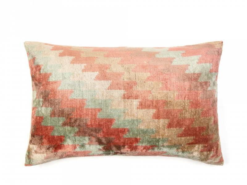  - Cushions - Ziggy Silk Velvet Ikat Cushion